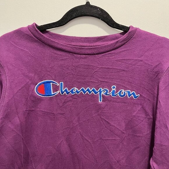 Champion Magenta Purple Reverse Weave Crewneck Sweatshirt Long Sleeve Sweater - Picture 2 of 6